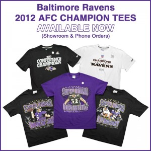 Baltimore Ravens 2012 AFC Champion Tees