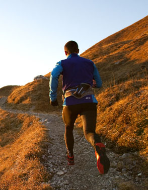 Trail running in Salomon trail running shoes